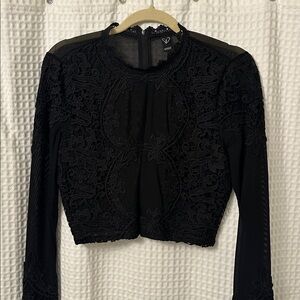 Windsor Elegant Black Lace Blouse